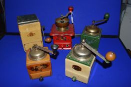 5x Continental Coffee Grinders