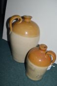 2x Stoneware Flagons Including One Stamped Glasgow