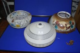 3x 1930’s/50’s Glass Ceiling Lights