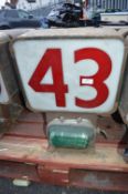 Vintage Fish Auction Electronic Number Sign - No. 43