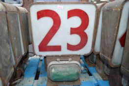 Vintage Fish Auction Electronic Number Sign - No. 23