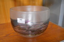 Iridescent Glass Bowl (indistinct signature)