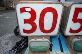Vintage Fish Auction Electronic Number Sign - No. 30