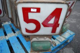 Vintage Fish Auction Electronic Number Sign - No. 54