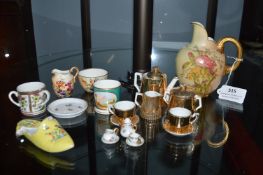 Royal Worcester Jug, Miniature Tea Sets, etc.