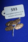 Pair of 9ct Gold Cufflink ~4.4g