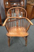 Medium Windsor Chair with Hoop Back and Crinoline Stretcher