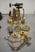 Small Brass Collectibles, Candlesticks, etc.