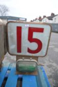 Vintage Fish Auction Electronic Number Sign - No. 15