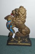 Cast Iron British Lion Doorstop