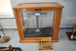 Gryphon & George Scientific Scales Glass Case with Weights