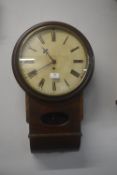 Mahogany Cased Wall Clock (requires some restoration)