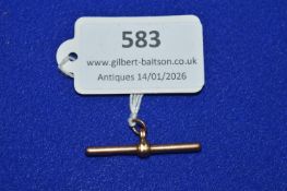 15ct Gold Toggle Bar ~3.2g