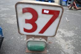 Vintage Fish Auction Electronic Number Sign - No. 37