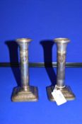 Pair of Hallmarked Silver Candlesticks - Birmingham 1910