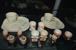 2x Beswick Sandwich Plates, Goebel Monk Eggcup, etc.