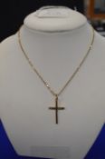 9ct Gold Crucifix & Chain ~4.9g