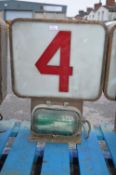 Vintage Fish Auction Electronic Number Sign - No. 4