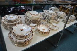 Hanock’s Alexandra Pattern 72pc Twelve Setting Dinner Service with Tureens, Platters, Meat Plates,