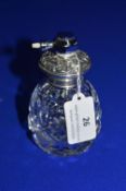 Hallmarked Silver Topped Cut Glass Atomiser - Birmingham 1975