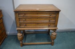 1930’s Oak Jacobean Style Cutlery Canteen