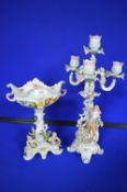Continental Decorative Candelabra and Dish