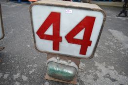 Vintage Fish Auction Electronic Number Sign - No. 44