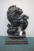 Cast Iron British Lion Boot Scraper