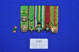 Group of Five Saint John’s Ambulance Miniature Medals