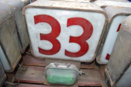 Vintage Fish Auction Electronic Number Sign - No. 33