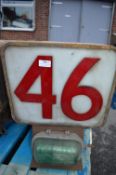 Vintage Fish Auction Electronic Number Sign - No. 46