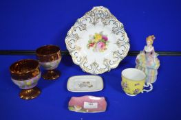 Pair of Lustre Goblets, Decorative Plates, and a Royal Copenhagen Dish