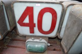 Vintage Fish Auction Electronic Number Sign - No. 40