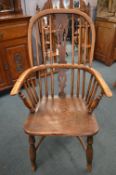 Windsor Chair with Hoop Back and Crinoline Stretcher