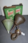 Oil Cans and Funnels etc. Including Castrol