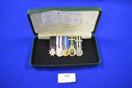 Group of Five Miniature Officers Medals