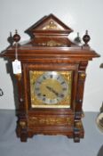 Victorian Mahogany Presentation Bracket Clock with Brass Face, and Embellishments, Presented by