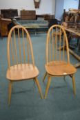 Pair of Ercol Bentwood Stickback Chairs