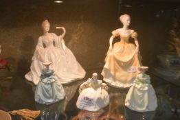 5x Assorted Coalport Ladies of Fashion Figurines