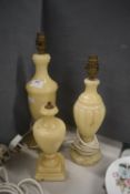 3x Table Lamp Bases