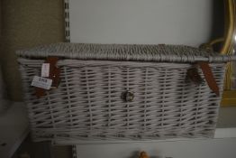 Large Grey Wicker Basket