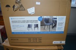 *Bentley Designs Grey Faux Leather Dining Chair 2pk