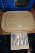 *Bamboo Cheese Board & Knife Set