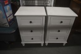 Pair of White Bedside Tables