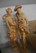 Pair of Vintage Chinese Style Resin Figurines