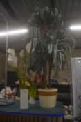 3x Artificial Plants in Vases