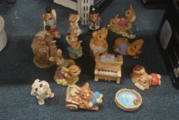 Quantity of Pendelfin and Pepiware Ornaments