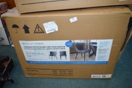 *Bentley Designs Grey Faux Leather Dining Chair 2pk