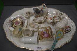 Miniature Porcelain Teacups, Teapots, etc.