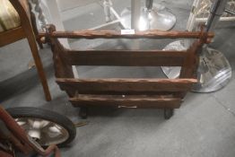 Vintage Wooden Magazine Rack